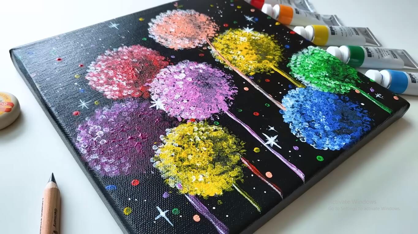 Simple Bubble Wrap Flower Painting Hack For Kids