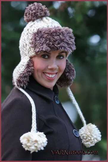 Simple Faux Fur Crochet Pattern Winter Hat Idea Winter Hat Crafts For Adults
