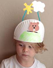  Simple Ground Hog Hat Craft Using Paper Plate & Pipe Cleaners Groundhog Day Crafts For Kids