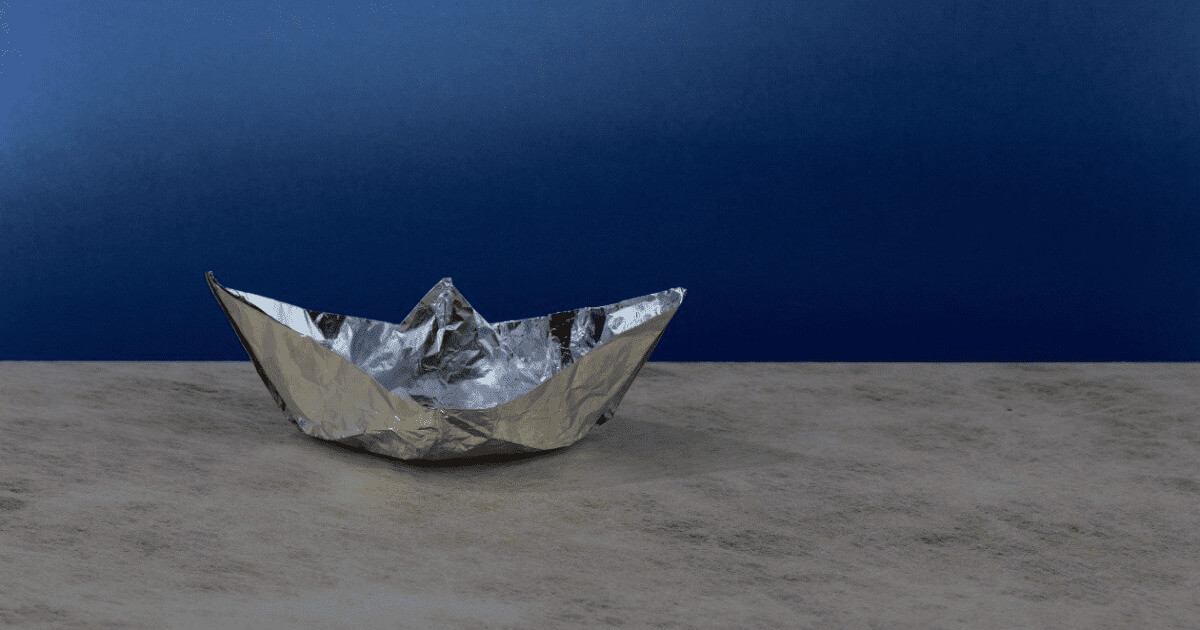 Simple Paper Boat Shape Aluminum Foil Boat Design Ideas
