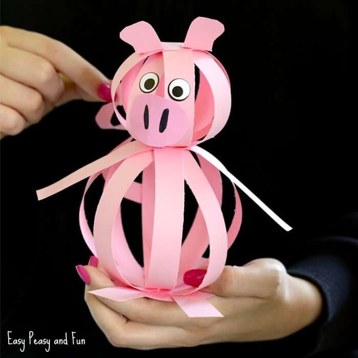 Simple Paper Pig Farm Animal Craft Idea For Kids Farm Crafts For Kids 2. Making art with animals from farms for 3 year olds 