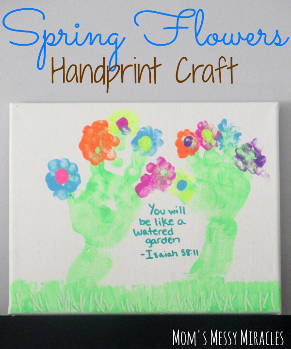 Simple Spring Flower Handprint Craft For Kids Spring Flower Crafts for Kids