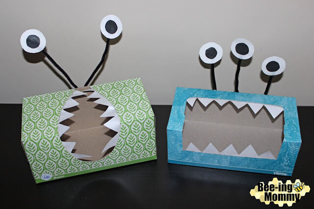 Simple Tissue Box Monster Craft For Toddlers