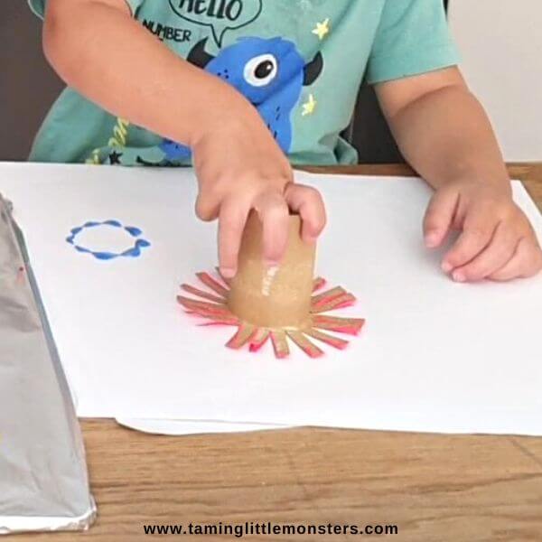 Simple Toilet Paper Roll Stamp DIY For Kids
