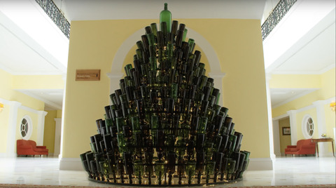 Bottle Christmas tree frame