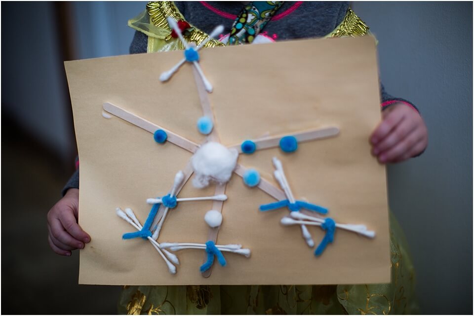 Snowflake Building Craft Idea For Preschoolers