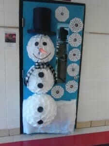 Snowman Theme Classroom Door Decoration For Christmas