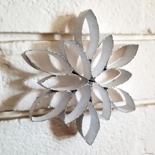 Sparkle The House With Toilet Paper Roll Snowflake Ornament Craft