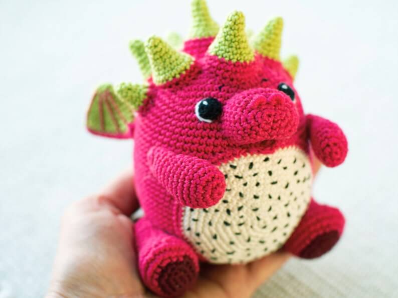 Super Cute Baby Dragon Fruit Craft Using Crochet