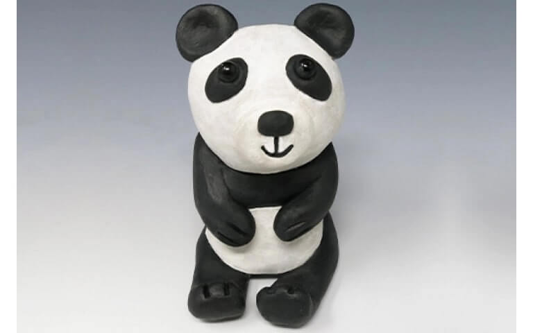 Super Cute Panda Air Dry Clay Craft For Kids To Make