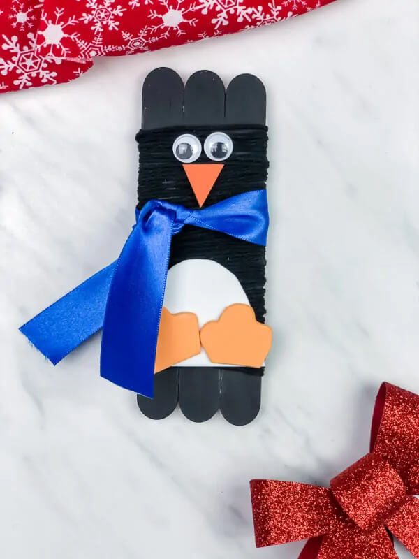 Super Hero Penguin Craft Idea Using Popsicle Sticks