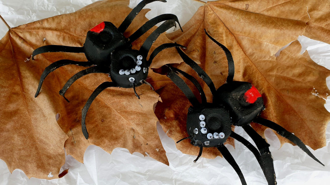 Super Scary Egg Carton Spider Crafting Idea For Halloween