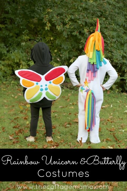 Superb Rainbow-Themed Unicorn & Butterfly Dress Ideas For Kids Rainbow Costume DIY Ideas for Kids
