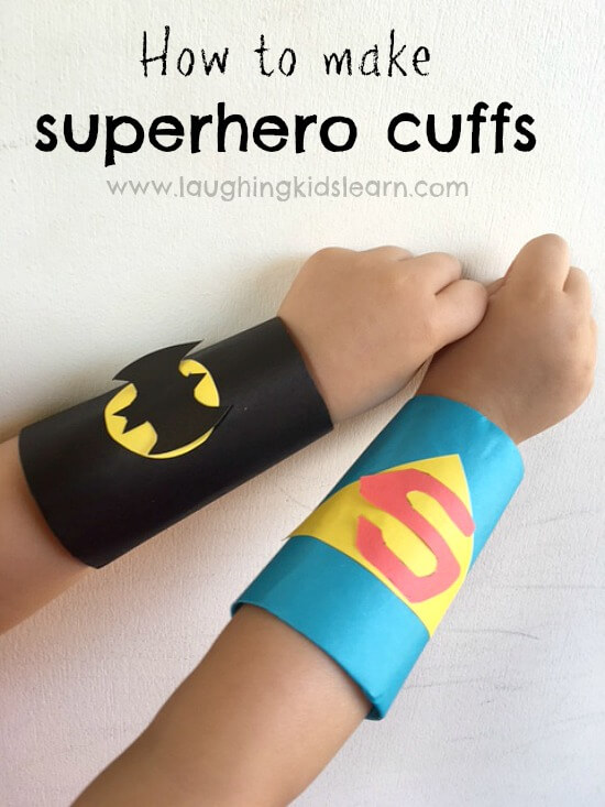 Superhero Cuffs Craft Activity With Cardboard Tubes