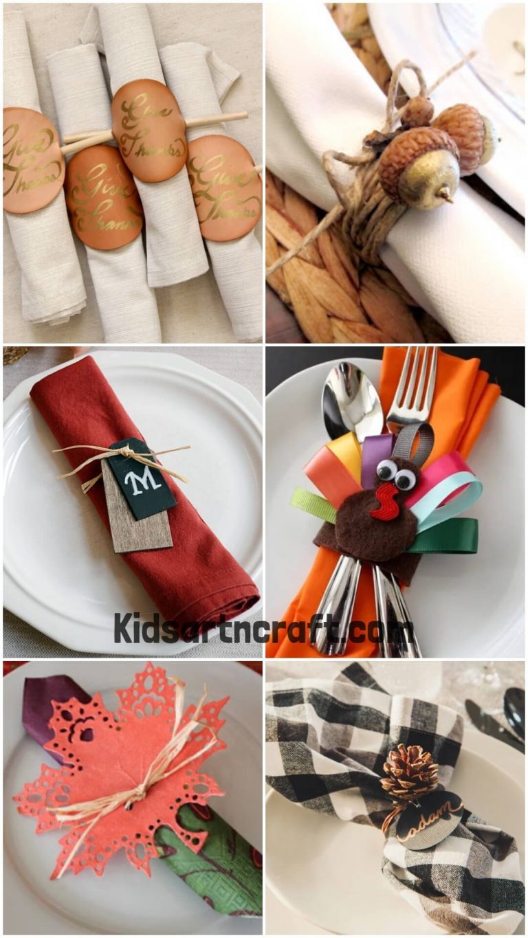 DIY Thanksgiving Napkin Rings Kids Art & Craft