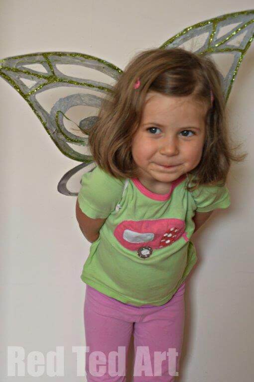 Tinkerbell Fairy Wings Easy Craft Ideas For Little Girls Tinkerbell Costume DIY Ideas for Kids