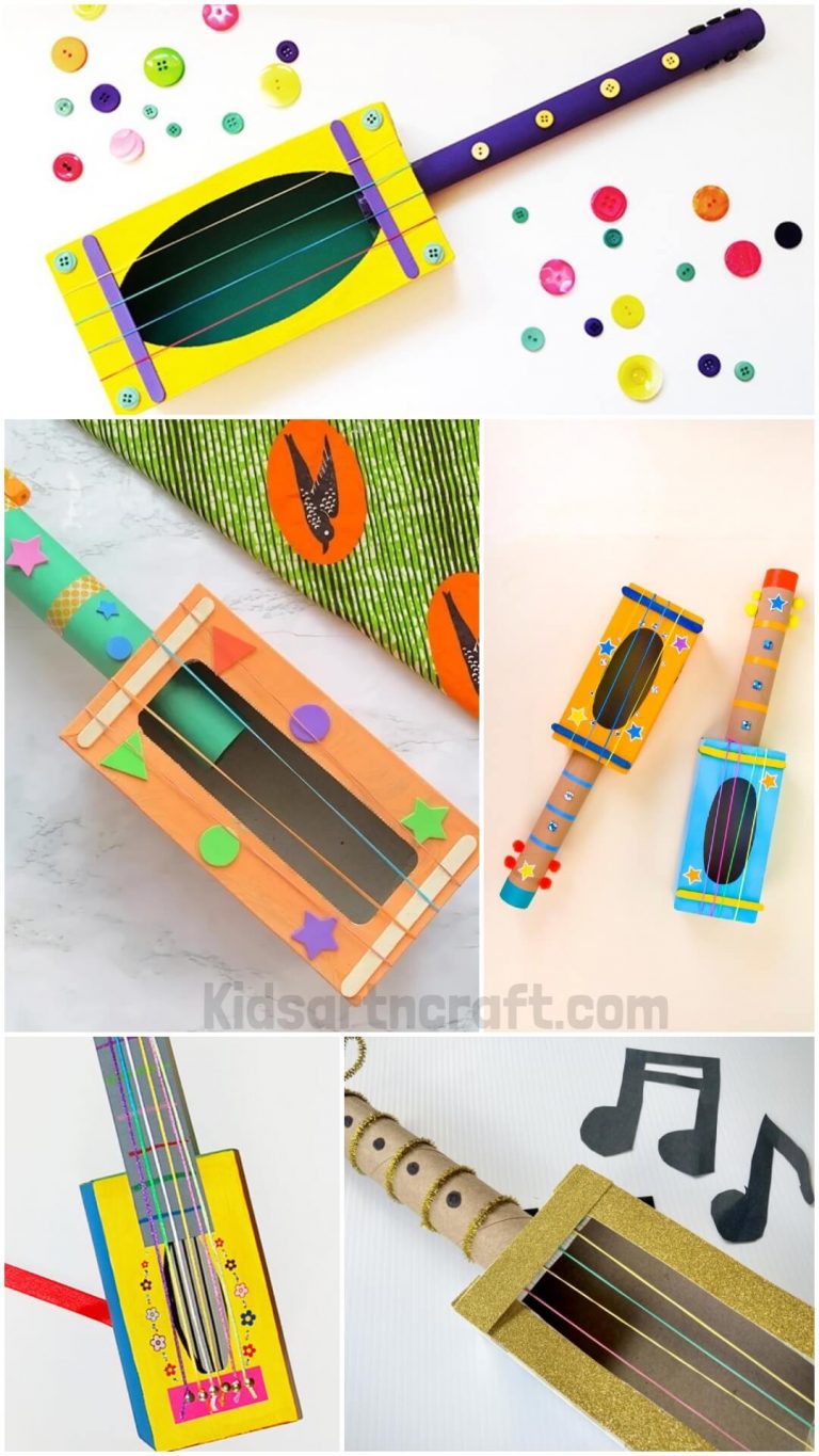 Tissue Box Guitar Craft Ideas Kids Art & Craft