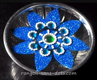 Unique Glitter Foam Floating Rangoli Craft For Decoration