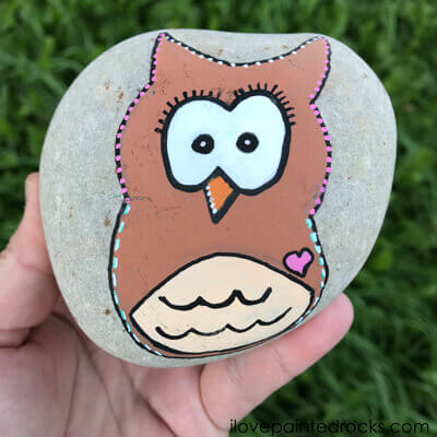 Unique Owl Painted On Rock Craft Idea Beautiful Owl Rock Painting Ideas