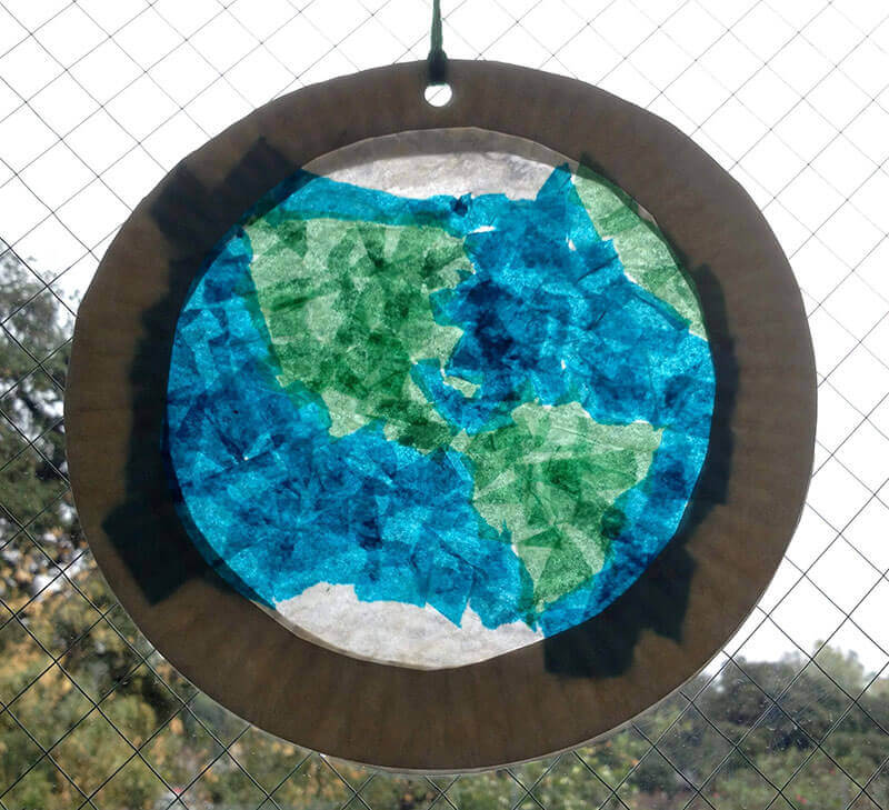 Unique Stained Glass Earth Craft For Preschool Kids