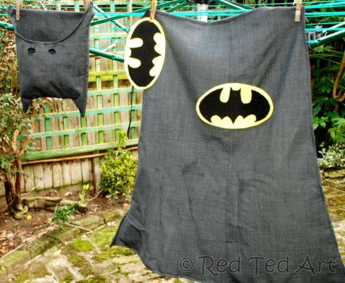 Upcycled Batman Costume Craft Idea For Halloween Parties Easy &amp; Simple Batman Crafts For Kids