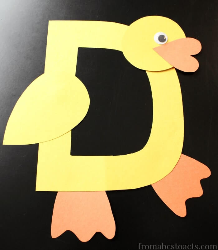 Uppercase Letter D Craft Idea For Alphabet BookAlphabet Crafts for Kindergarten