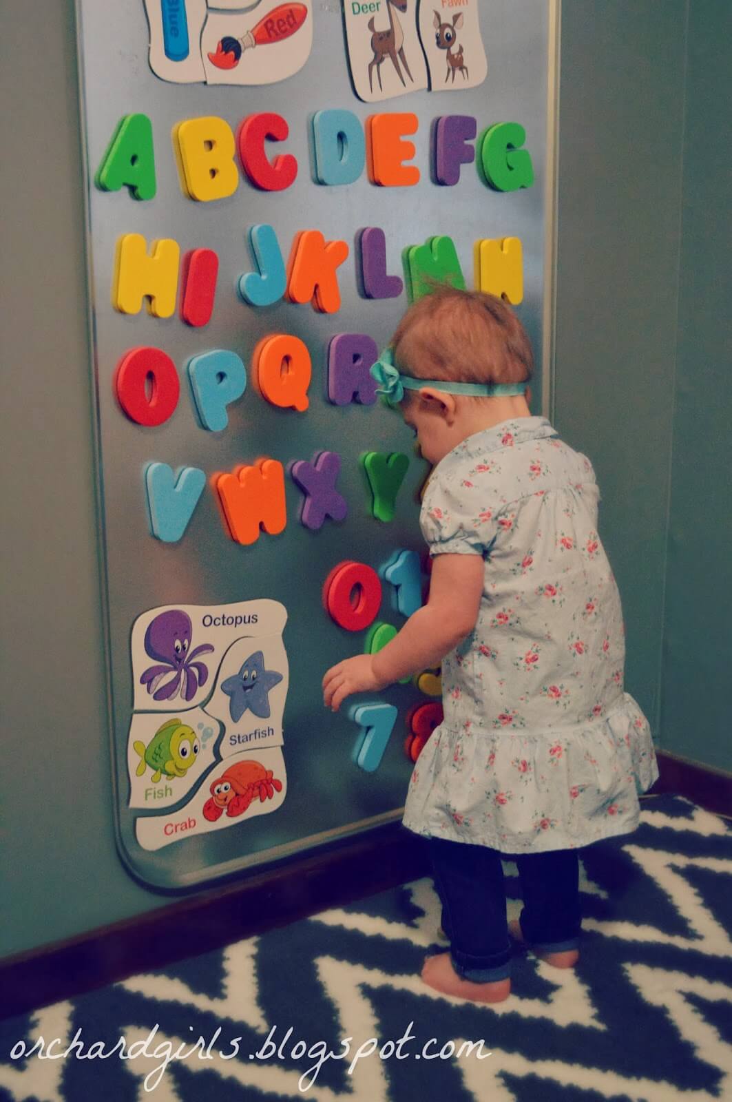 Use Your Oil Drip Pan As Magnet Board For Kid's Learning Magnetic Activity Board for Kids