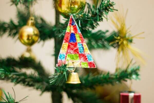 Very Easy Aluminium Foil Christmas Ornament Craft With Bell