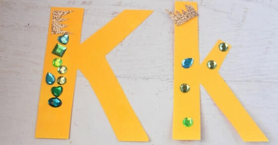 Very Easy K For King Craft Activity For Preschoolers