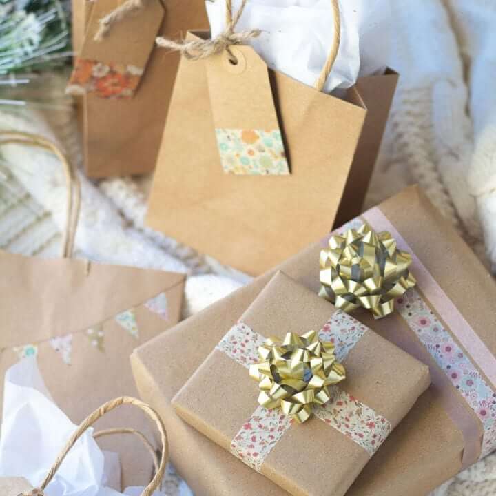 Very Easy Ways To Gift Wrap With Washi Tape