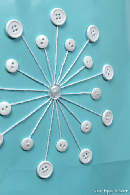 Very Simple Button Snowflake Craft Project For KindergartnersDIY Button Craft Project
