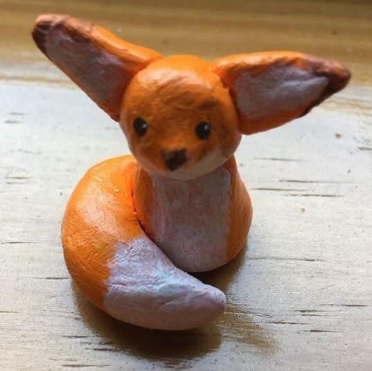 Very Simple To Make Air Dry Clay Fox Air Dry Clay Ideas featuring animals