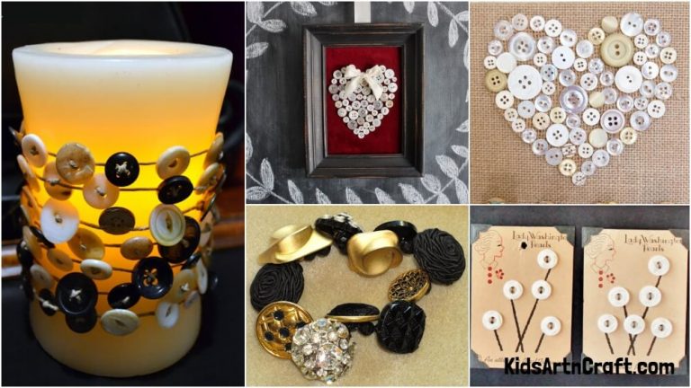 Craft Projects Using Old Buttons Vintage Button Craft Ideas - Kids Art & Craft