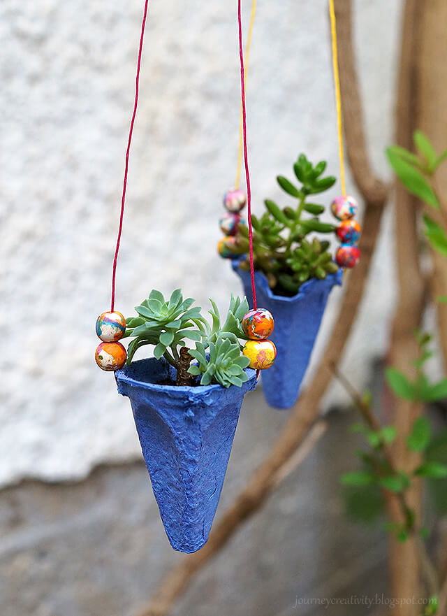 Wall Hanging Egg Carton Planters Craft Idea Egg Carton Crafts For Kids To Make With Adults