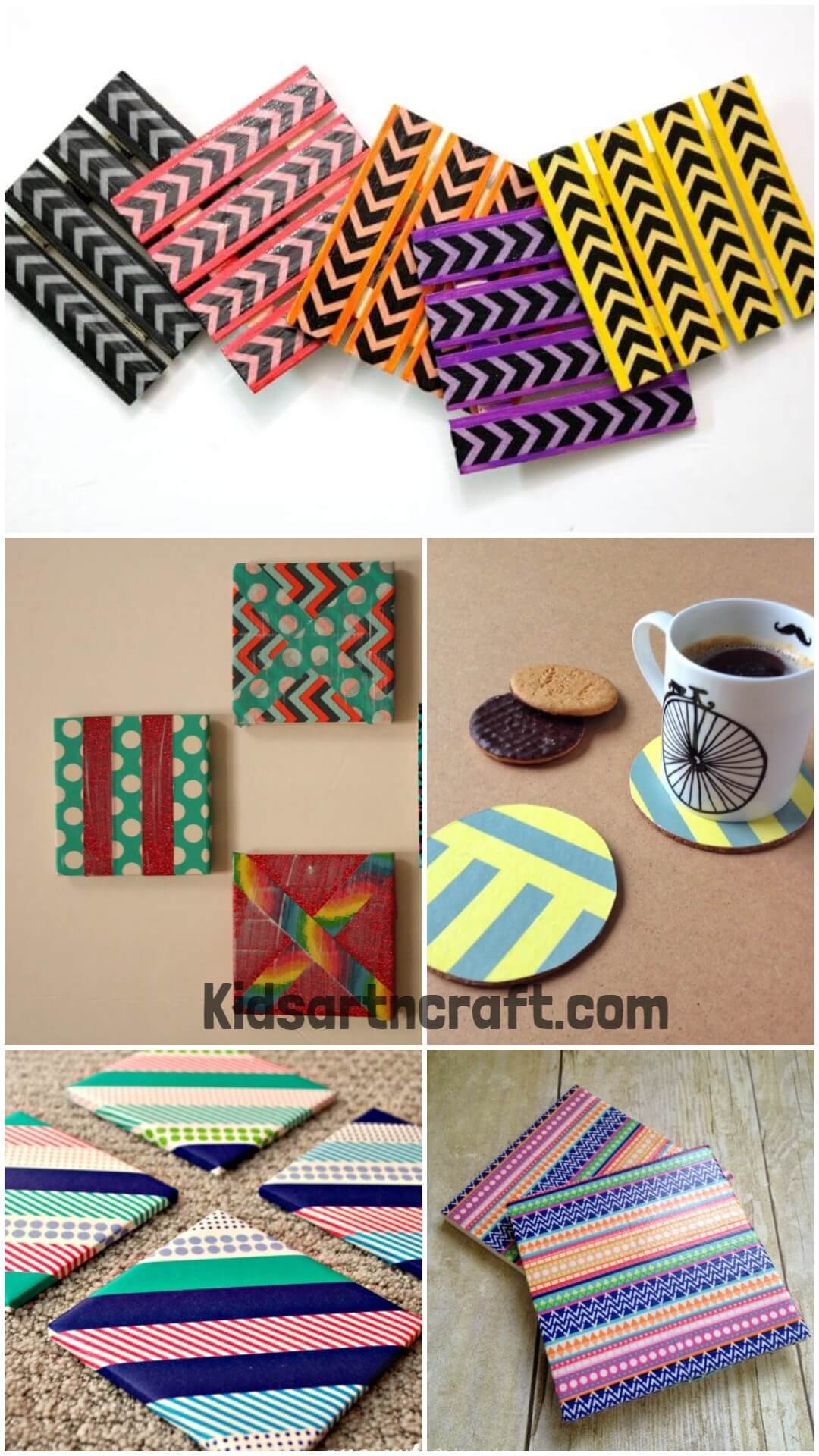 Washi Tape coaster crafts