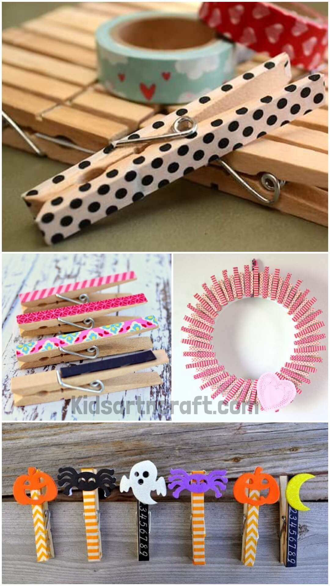Washi Tape Craft Using Clothespin
