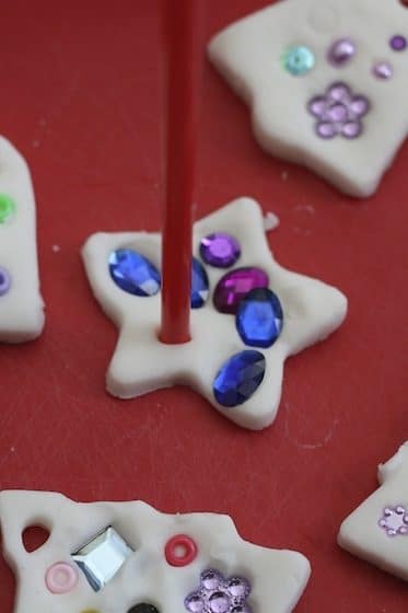 White Clay Dough Ornaments For Christmas Decoration