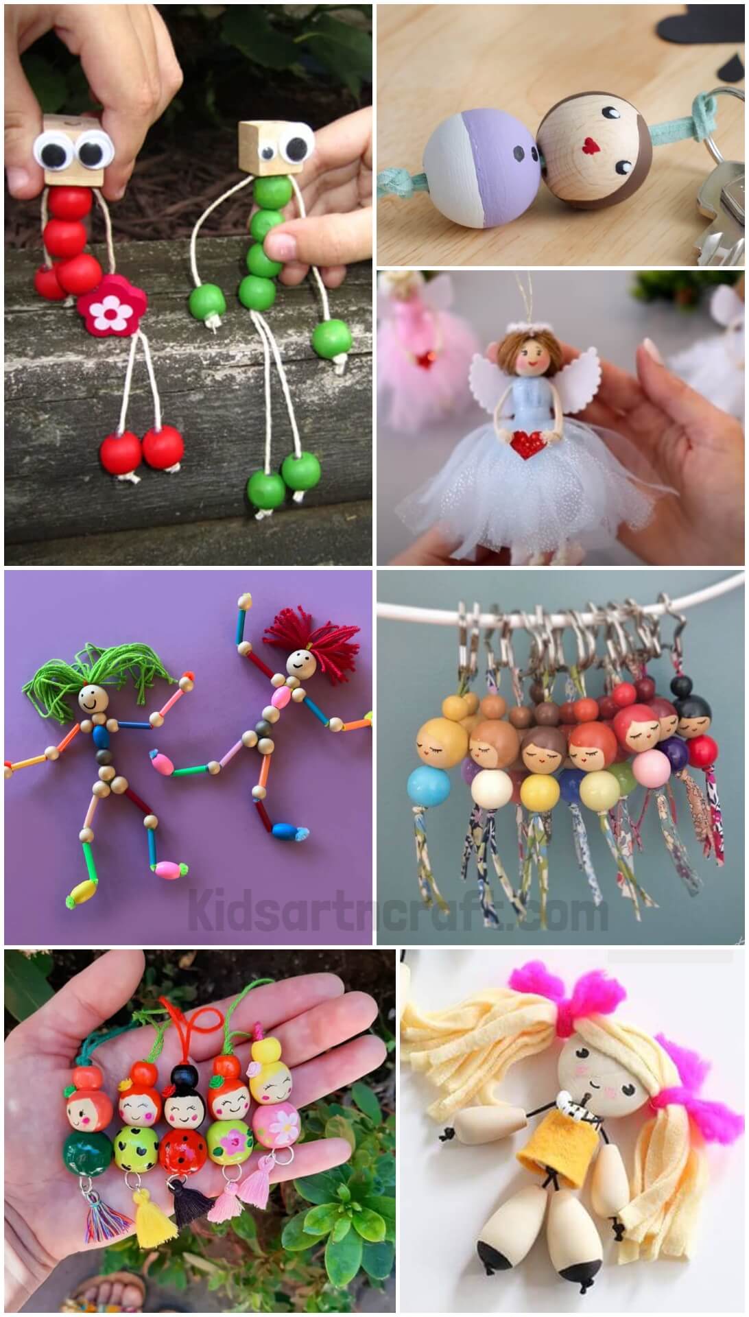 Wooden Beads Doll Craft Ideas
