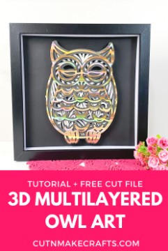 3D Owl Mandala Layered Art Project For Home Decor