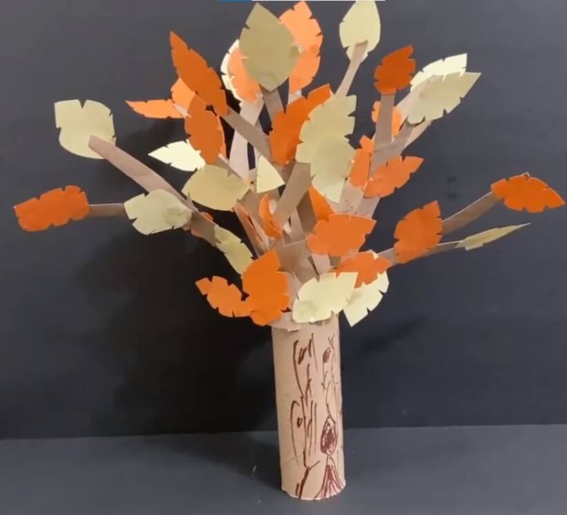3D Paper Towel Roll Tree Craft Idea For Home DecorPaper Towel Roll Crafts
