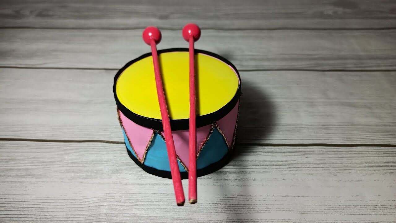Handmade Drum Crafts For Kids Amazing Drum Craft For School Kids To Prepare In Holidays