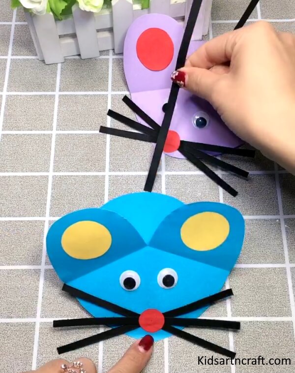 Step By Step Paper Mouse Craft Idea For KIds