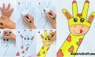 Amazing Way To Make Handprint Giraffe Painting Art