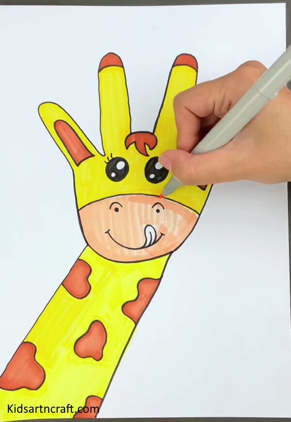 Marvelous Technique Of Generating Handprint Giraffe Art