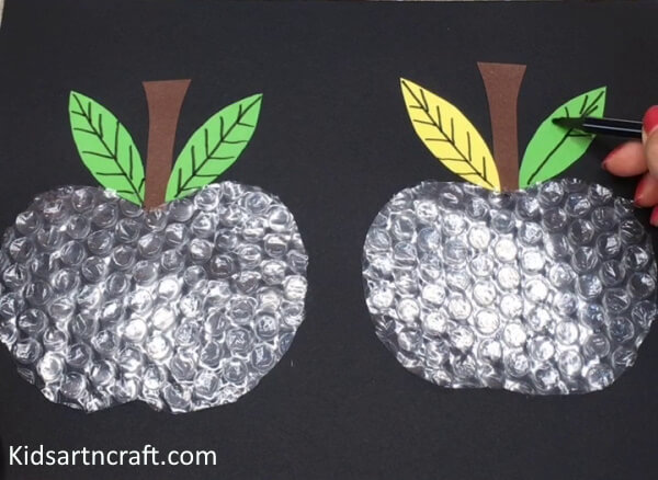 DIY Homemade Apple Painting Craft Idea For Kids Apple Painting Art With Bubble Wrap For Kids - Step by Step Tutorial