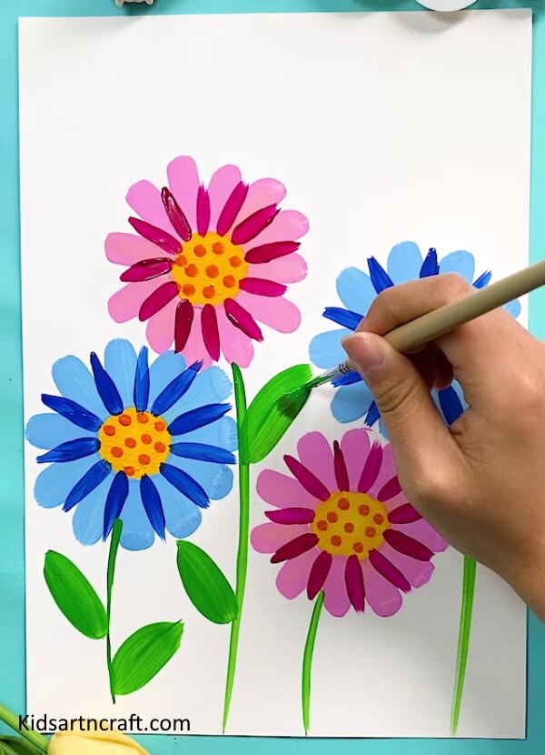 Cool Art To Make Flowers Pattern Painting Idea For Kids