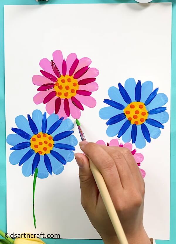 Awesome Colorful Flowers Painting Art Idea For Kids
