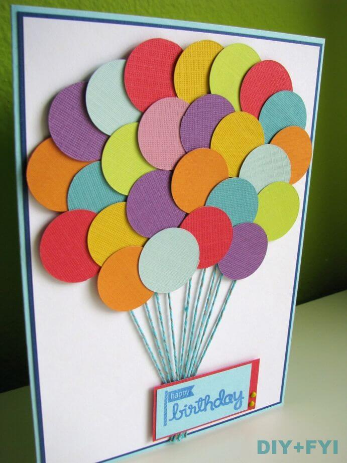 Beautiful Balloon Craft For Preschoolers DIY Handmade Simple Card Crafts For Kids