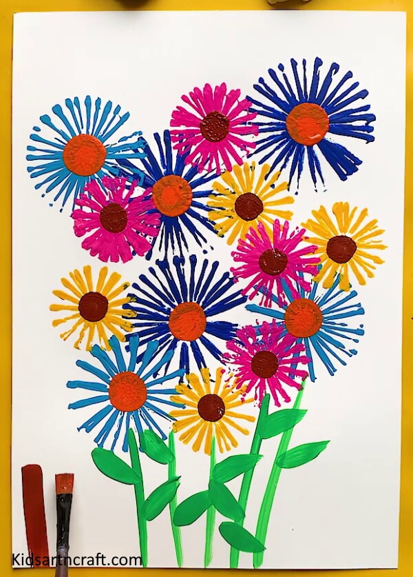 Fun Activities On Paper Flowers Painting Art Idea To Make With Parents