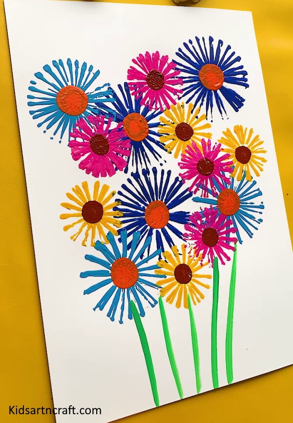 Cute & Simple Idea To Make Flowers Painting Art For KidsBeautiful Flower Painting Art For Kids To Make With Parents